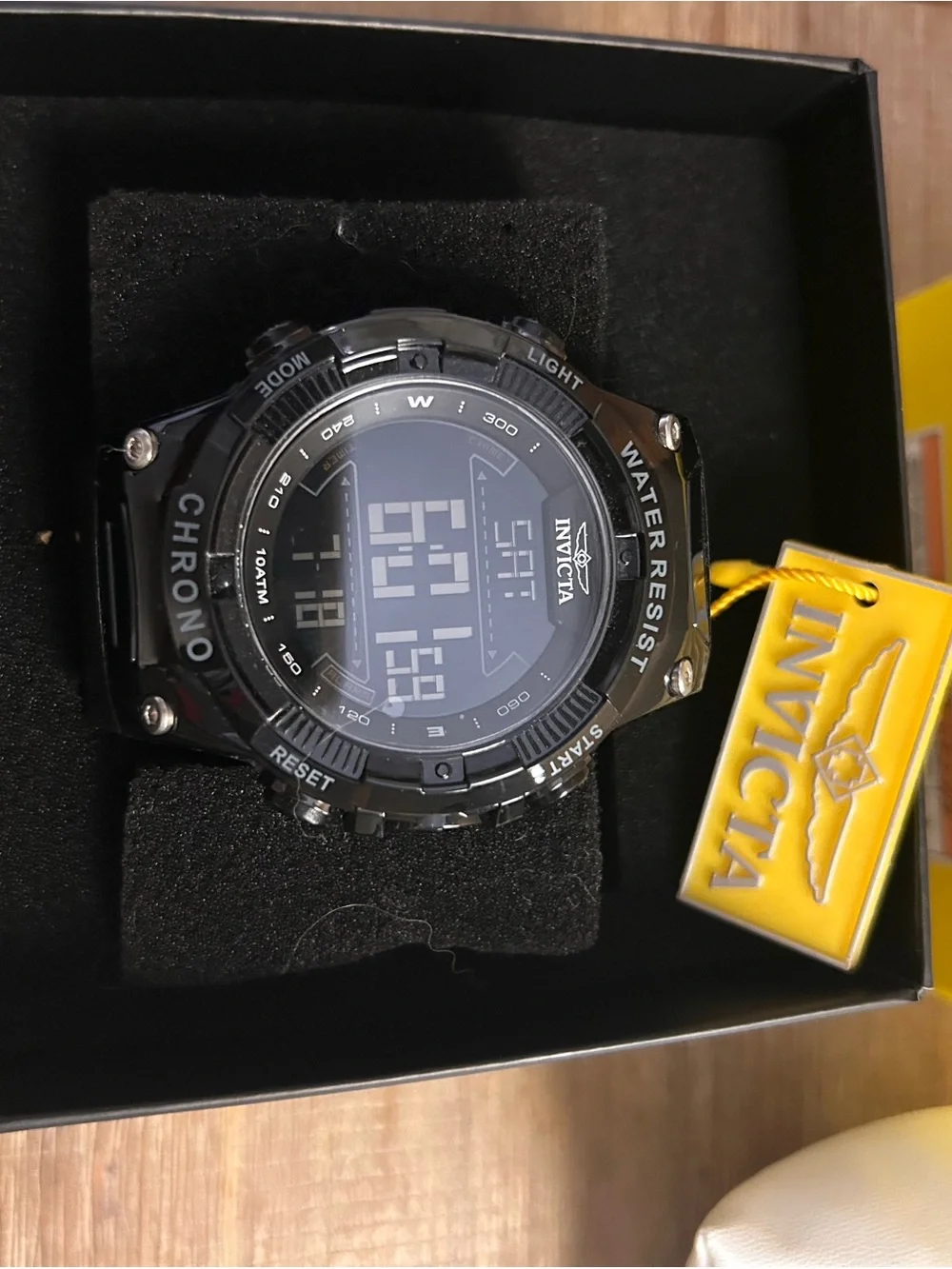 Invicta Black Digital Chronograph Watch